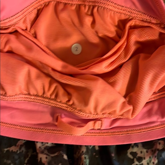 lululemon athletica black athletic shorts with floral print and bright waistband - Picture 4 of 6